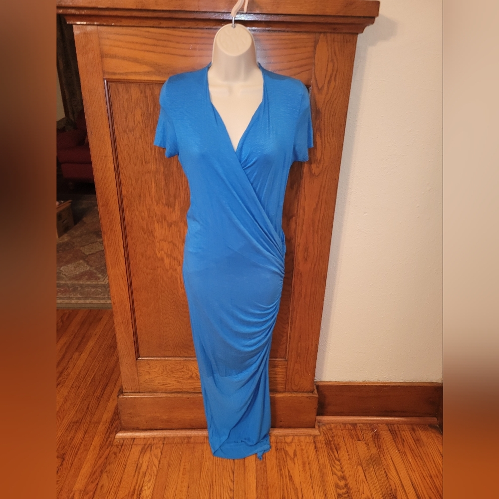 ANTHROPOLOGIE Dolan T Shirt Dress Size Small Bright Blue